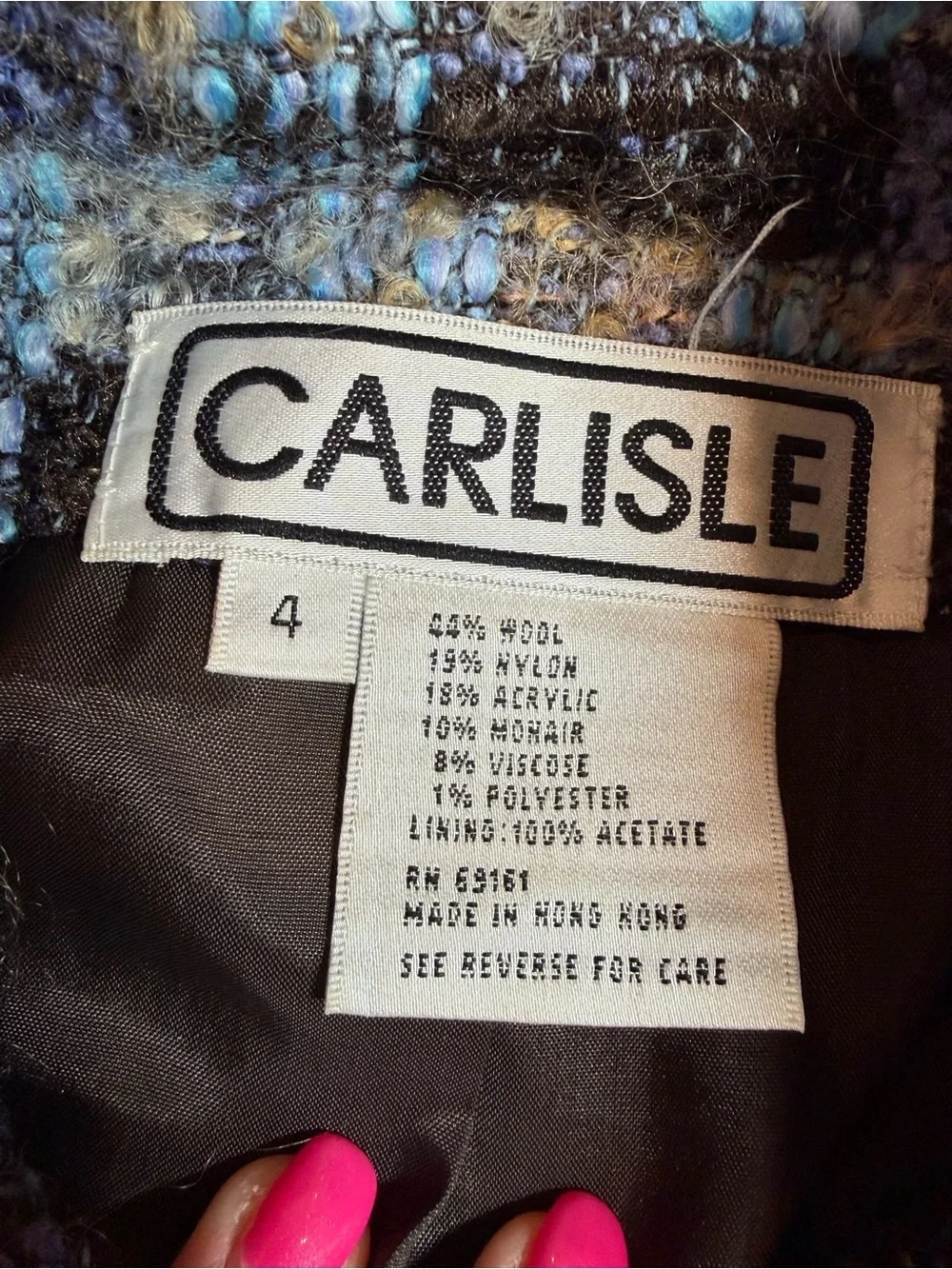 vintage Carlisle wool woven grandmacore jacket